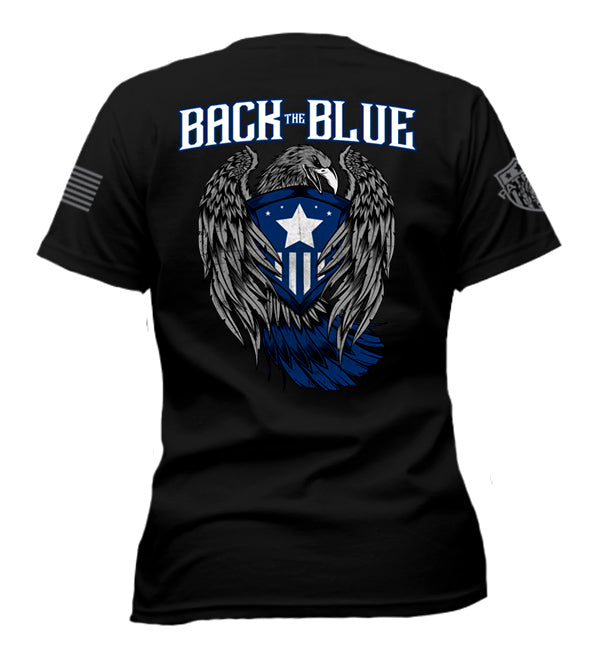 Women's Fitted T-Shirt - Back The Blue